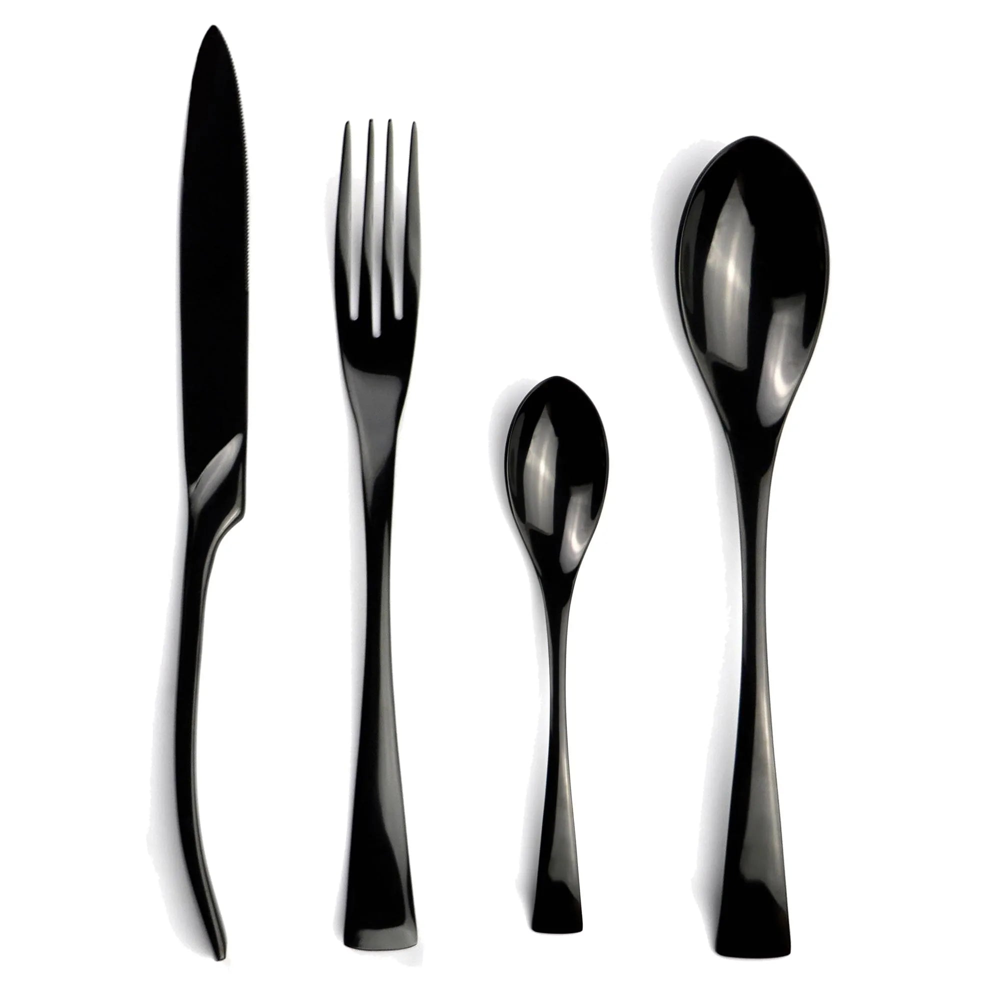 BowLift | Classical Black Rose Cutlery Set