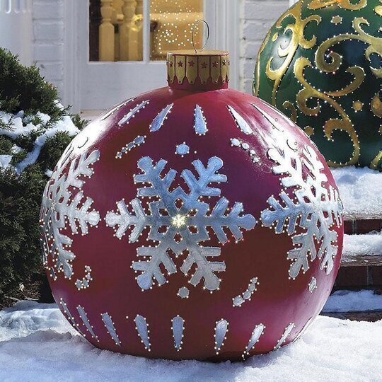 BowLift | Christmas Inflatable Decoration Ball | Outdoor Yard Ornament | 60cm PVC