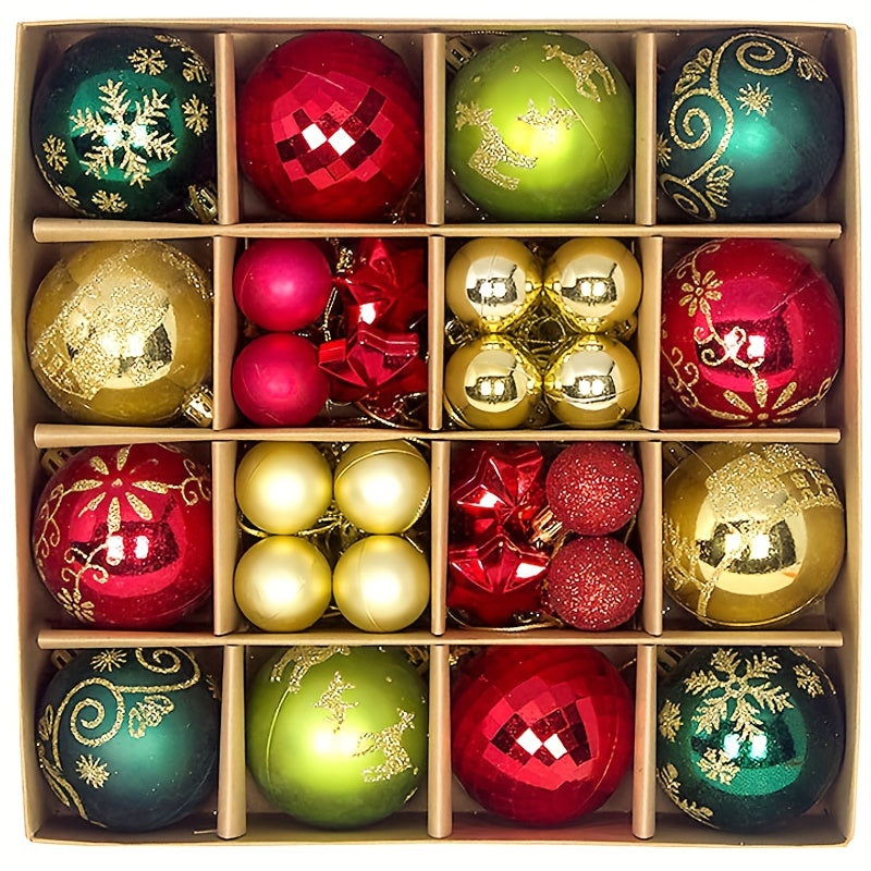 BowLift | Christmas Tree Baubles Set – Plastic Hanging Ornaments