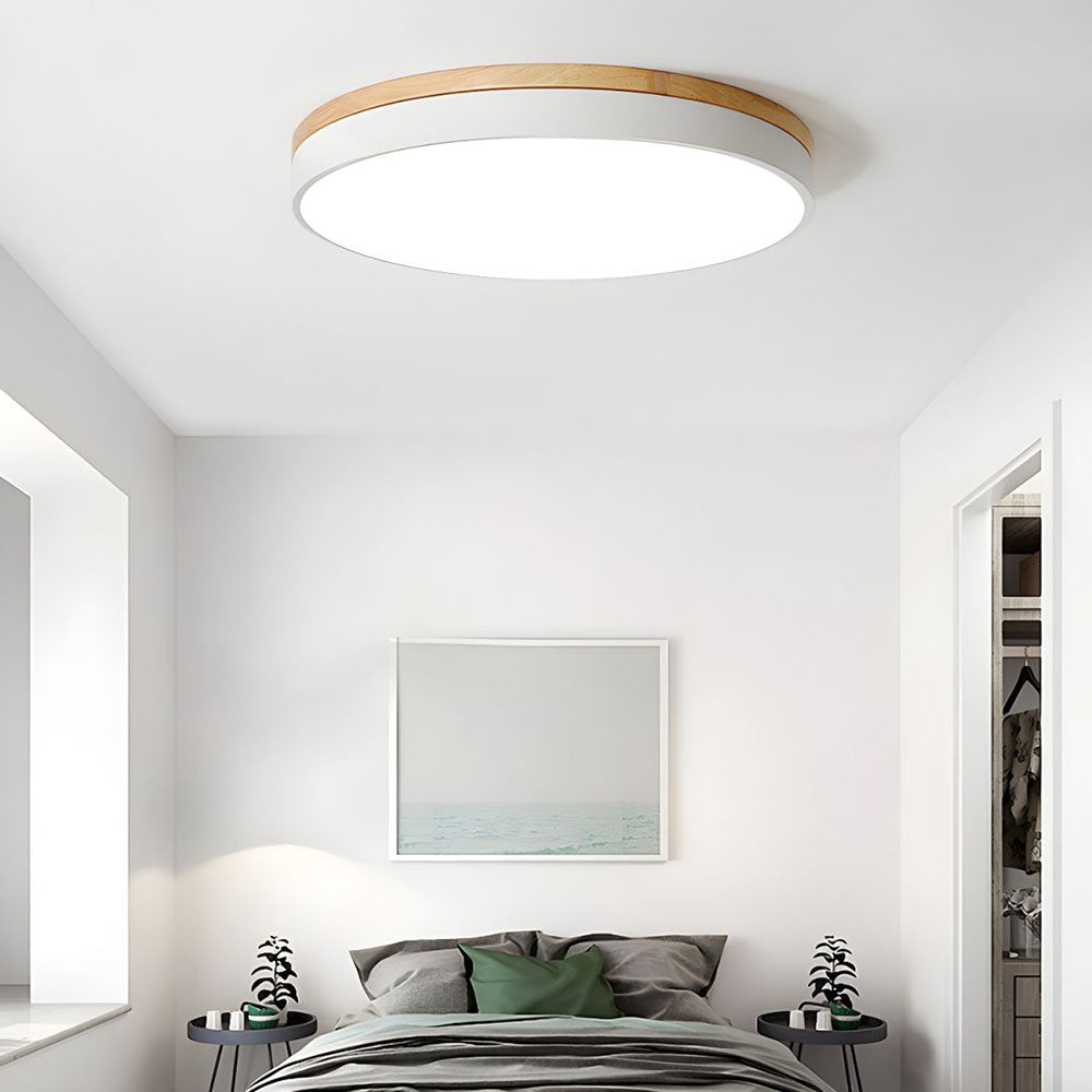 BowLift | Ceiling Lights Natural Wood Flush Mount Fixture