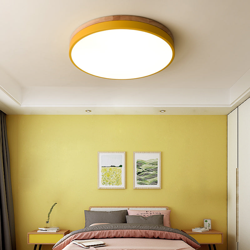 BowLift | Ceiling Lights Natural Wood Flush Mount Fixture