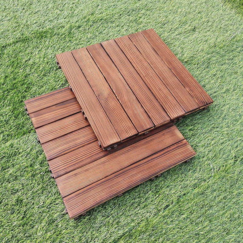 BowLift | 7-Slat Square Wooden Terrace Tiles Click Installation Outdoor Floor Tiles