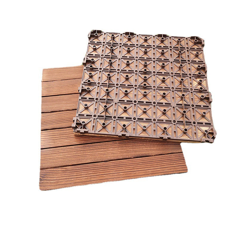 BowLift | 7-Slat Square Wooden Terrace Tiles Click Installation Outdoor Floor Tiles