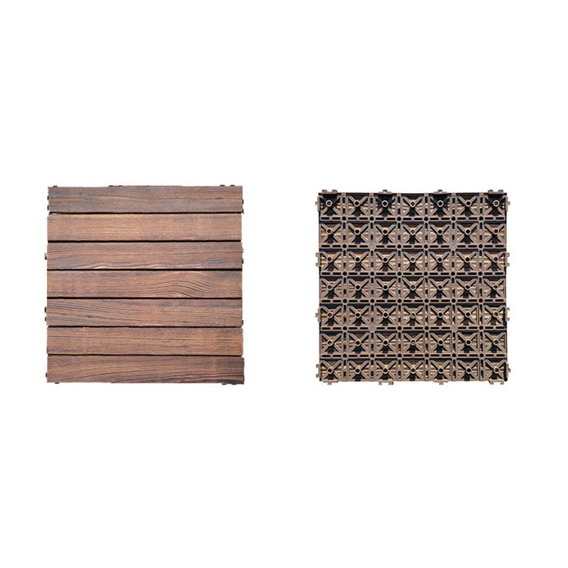 BowLift | 7-Slat Square Wooden Terrace Tiles Click Installation Outdoor Floor Tiles