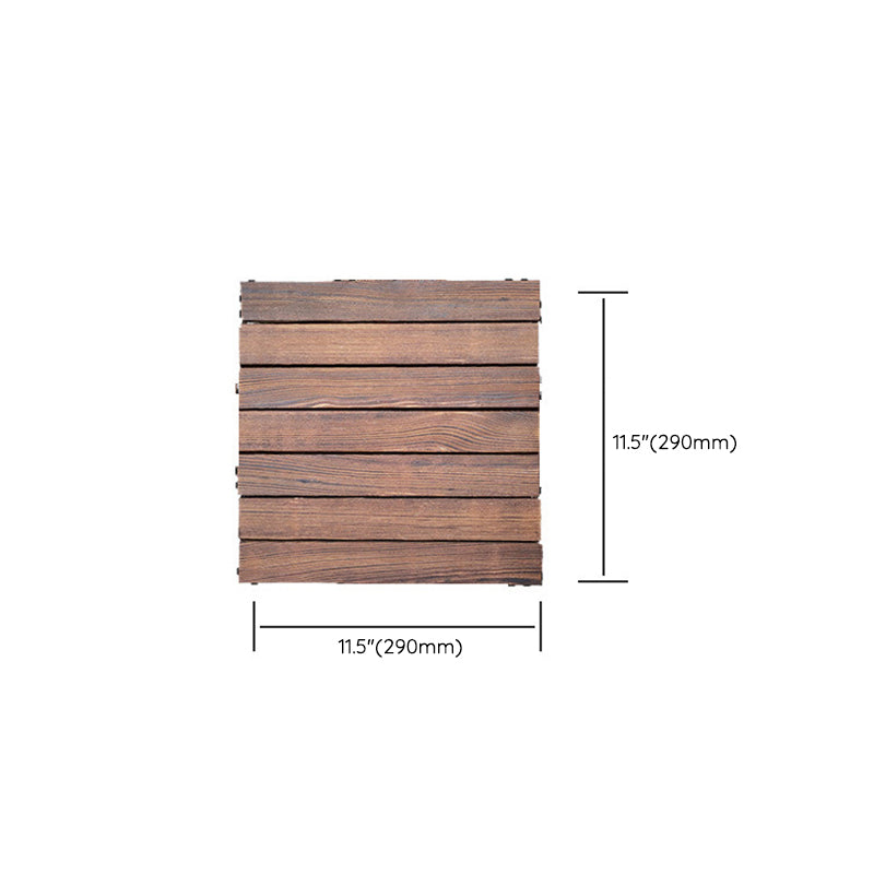 BowLift | 7-Slat Square Wooden Terrace Tiles Click Installation Outdoor Floor Tiles