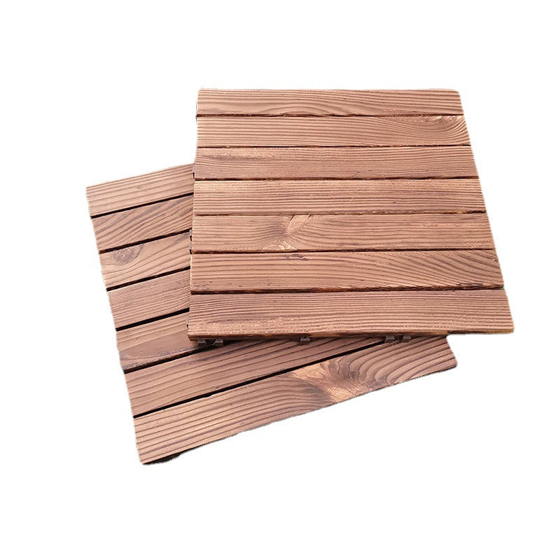 BowLift | 7-Slat Square Wood Floor Tiles Click Installation Outdoor Floor Tiles