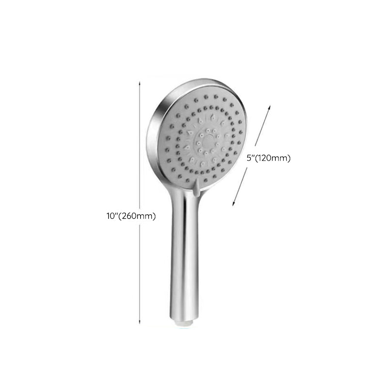 BowLift | Basic Shower Head Round Plastic Handheld Shower Head in Silver