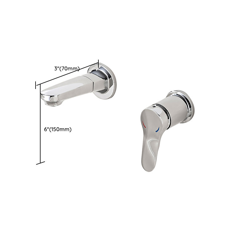 BowLift | Wall Mounted Faucet Brass Lever Handle Bathroom Faucet Hand Shower
