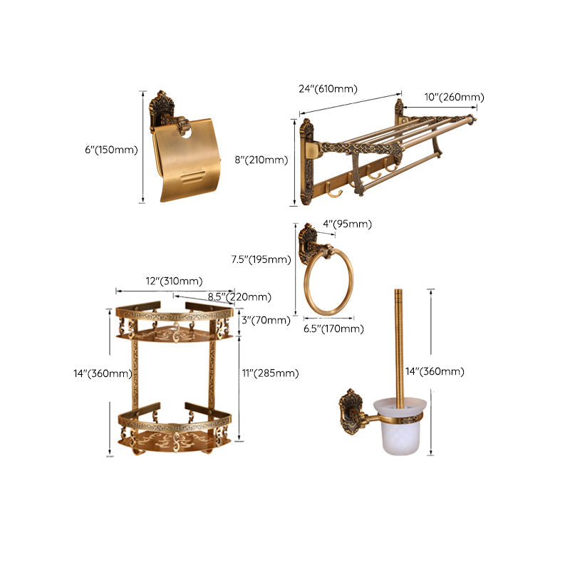 BowLift | Brass Accessories Hardware Set Traditional Bathroom Accessories Hardware Set
