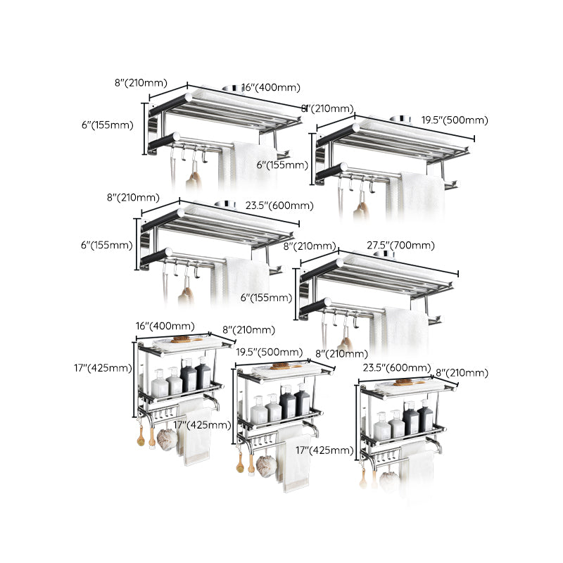 BowLift | Contemporary Metal Bathroom Accessories Single Piece or as Set with Paper Holder