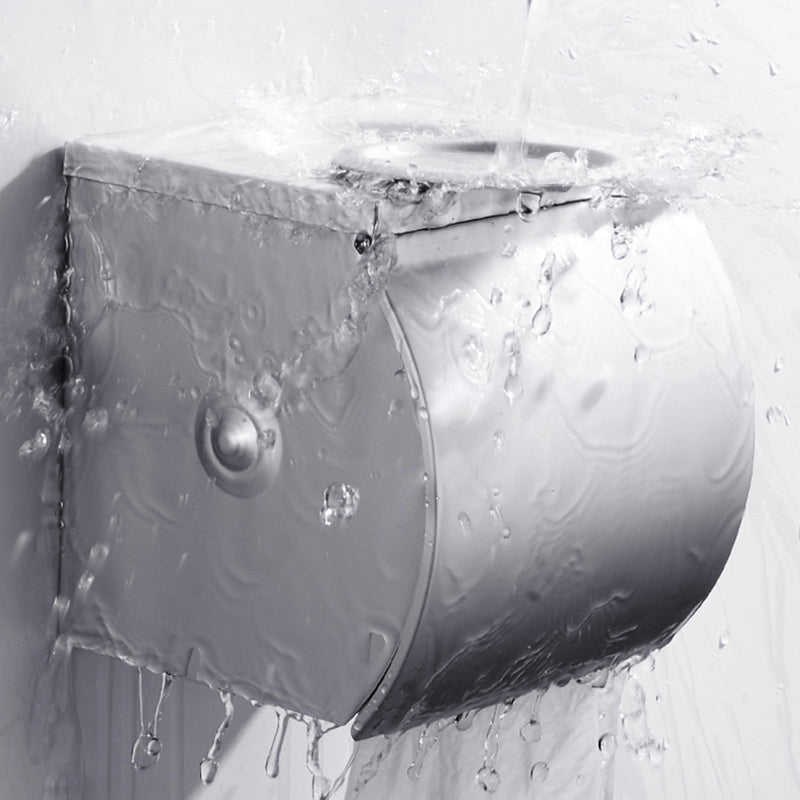 BowLift | Contemporary silver metal bathroom accessory set with towel holder