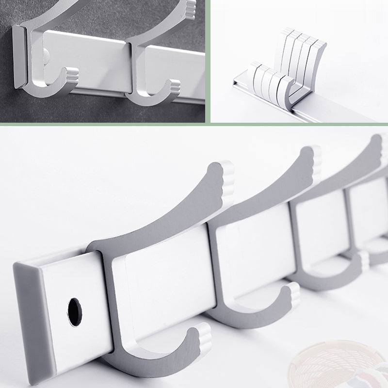 BowLift | Contemporary silver metal bathroom accessory set with towel holder