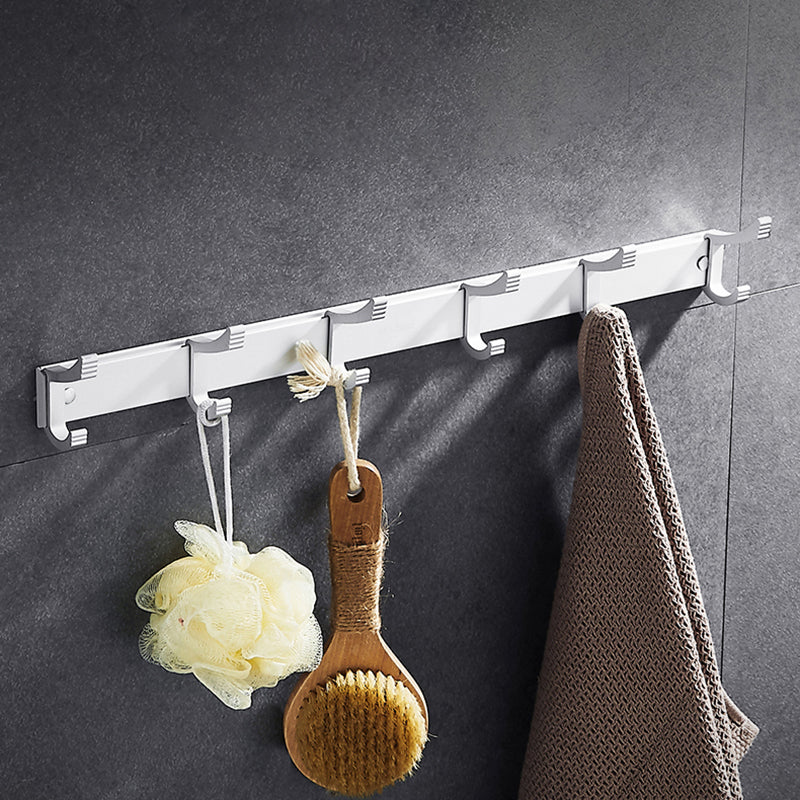 BowLift | Contemporary silver metal bathroom accessory set with towel holder