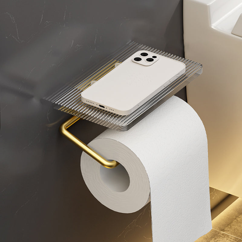 BowLift | 6-piece bathroom accessory set made of gold-colored metal bathroom hardware set