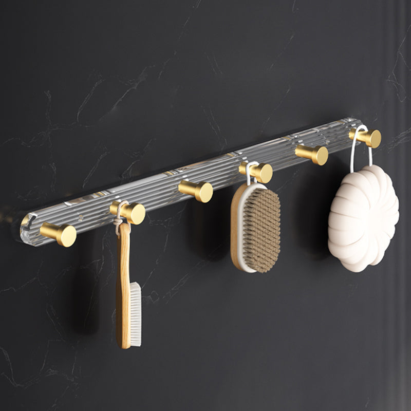 BowLift | 6-piece bathroom accessory set made of gold-colored metal bathroom hardware set