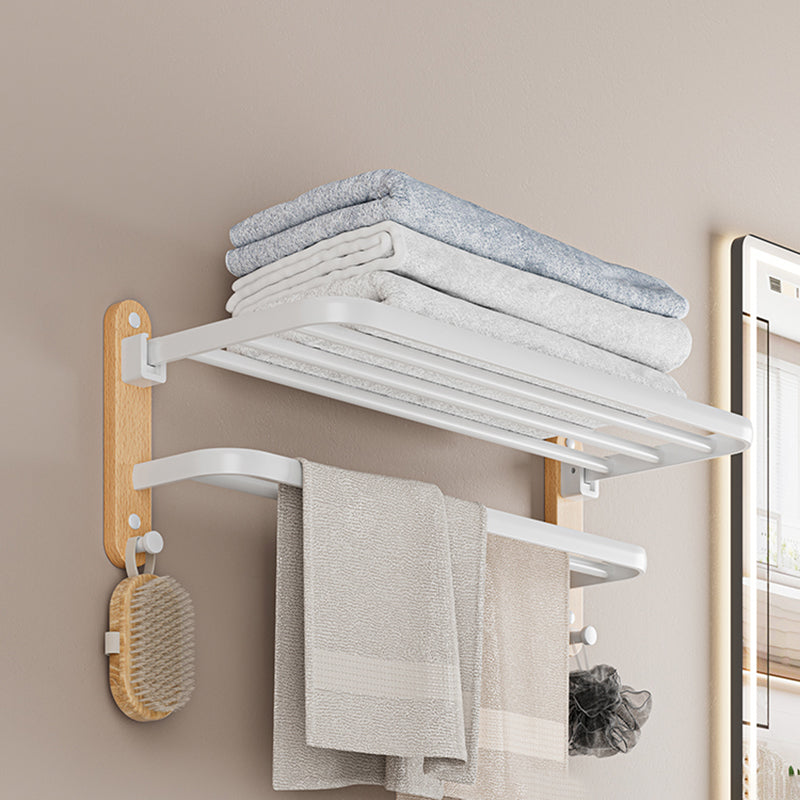 BowLift | White Metal and Solid Wood Bathroom Accessories Hardware Set