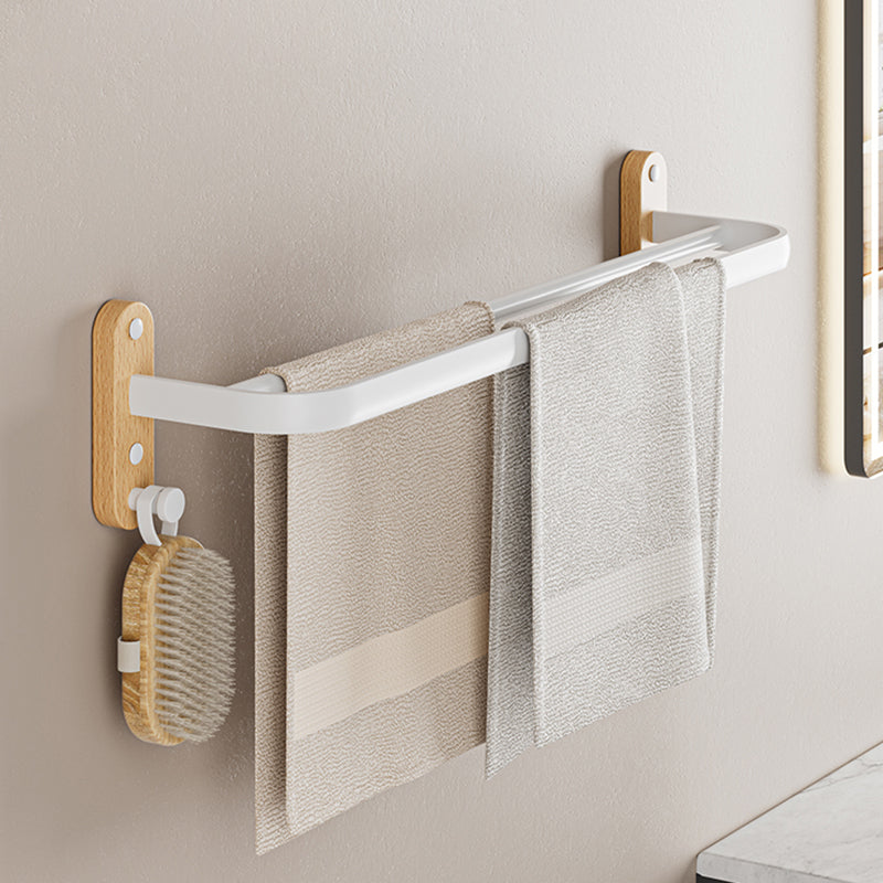 BowLift | White Metal and Solid Wood Bathroom Accessories Hardware Set