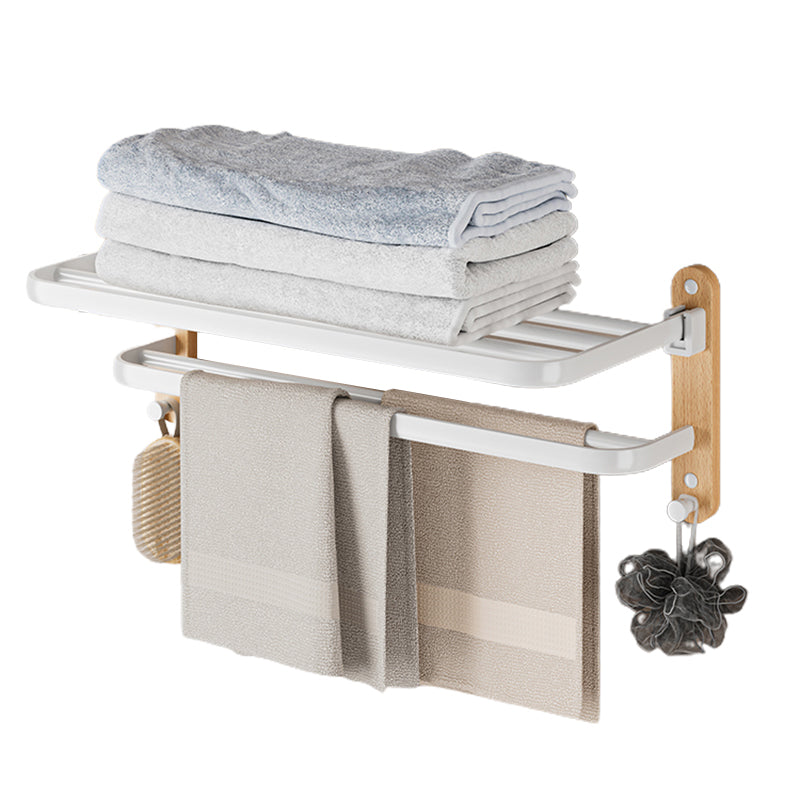 BowLift | White Metal and Solid Wood Bathroom Accessories Hardware Set