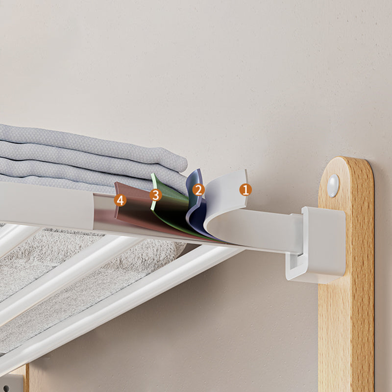 BowLift | White Metal and Solid Wood Bathroom Accessories Hardware Set