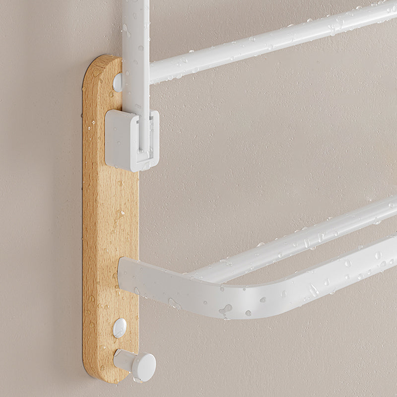 BowLift | White Metal and Solid Wood Bathroom Accessories Hardware Set