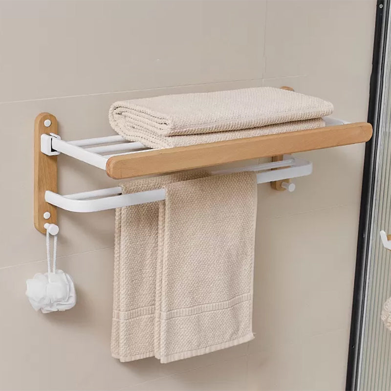 BowLift | White Metal and Solid Wood Bathroom Accessories Hardware Set