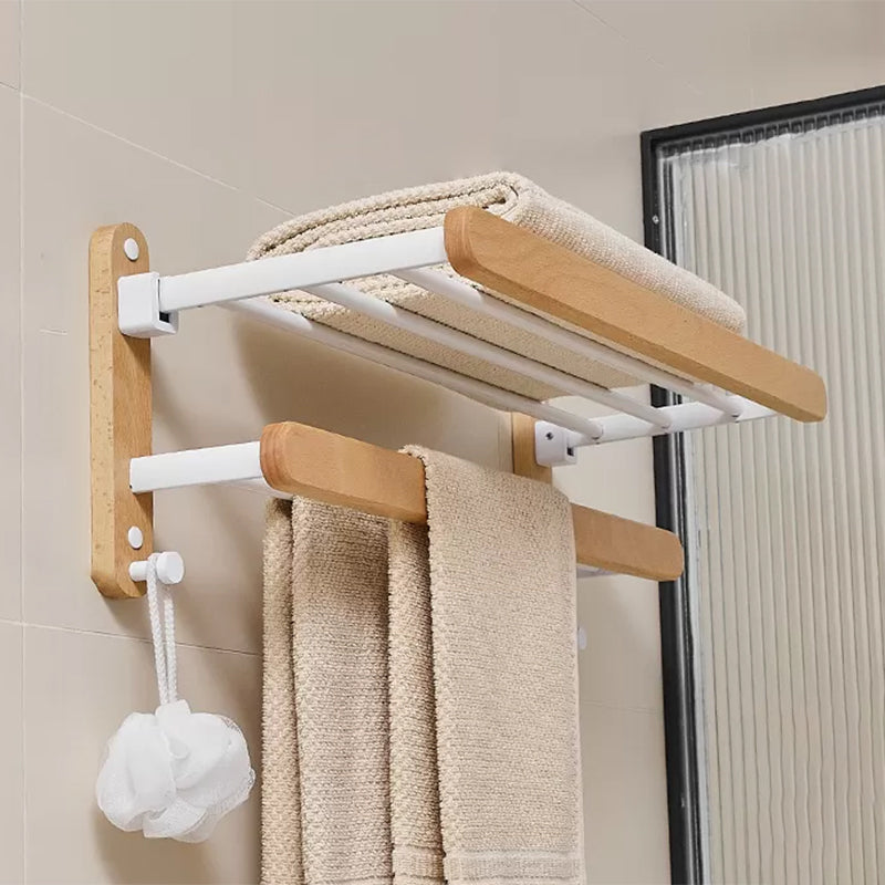 BowLift | White Metal and Solid Wood Bathroom Accessories Hardware Set