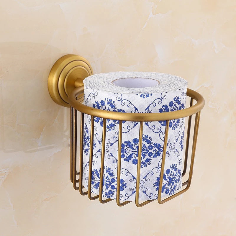 BowLift | 4-piece traditional bathroom accessory set Gold Brass bathroom accessory hardware set