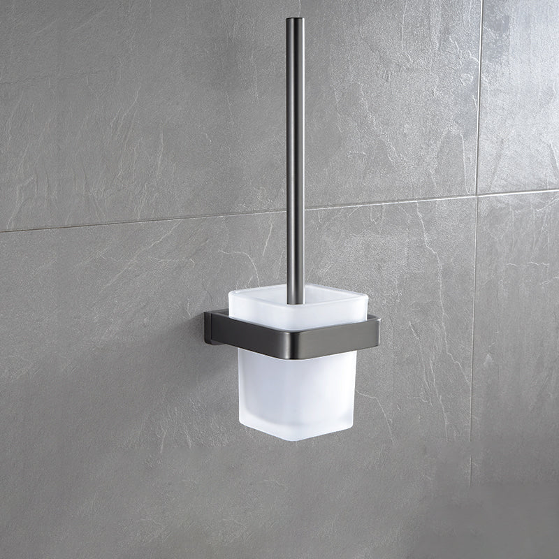 BowLift | Gray metal modern bathroom accessories as a single piece or as a set