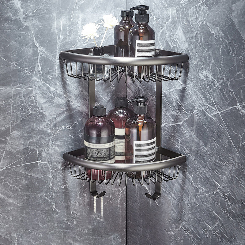 BowLift | Gray metal modern bathroom accessories as a single piece or as a set