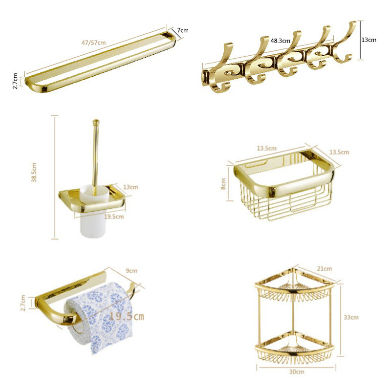 BowLift | Chrome/Gold Bathroom Accessory Set Modern Metal Bathroom Hardware Set