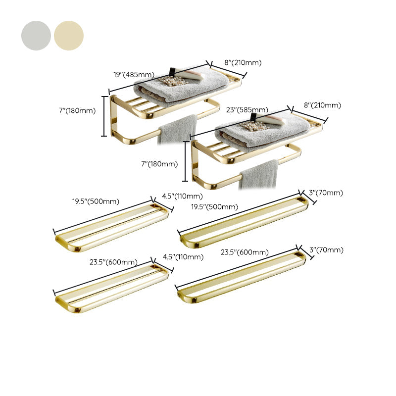 BowLift | Chrome/Gold Bathroom Accessories Set Modern Metal Bathroom Hardware Set