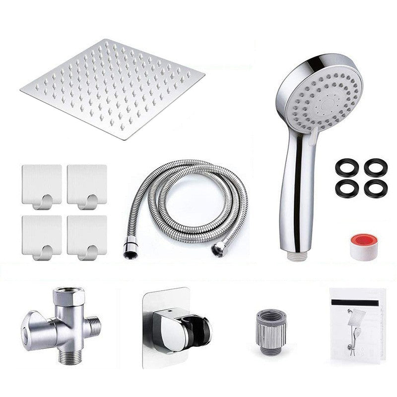 BowLift | Classic Dual Shower Head Square Large Shower Head with Round Hand Shower