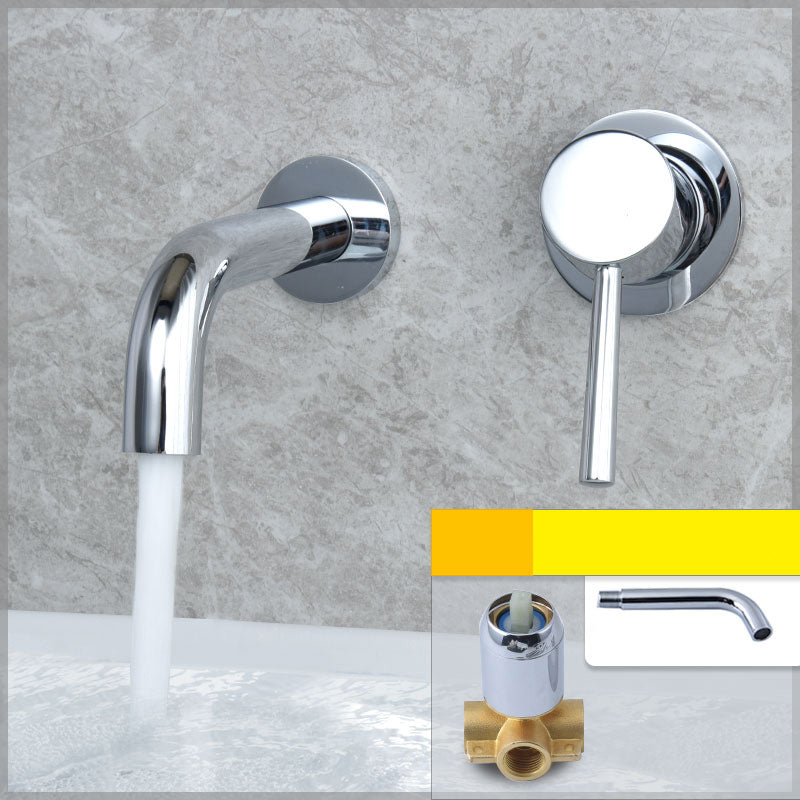 BowLift | Wall-mounted Bronze Bathtub Filler Double Handles Bathtub Spout Bathtub Faucet Trim