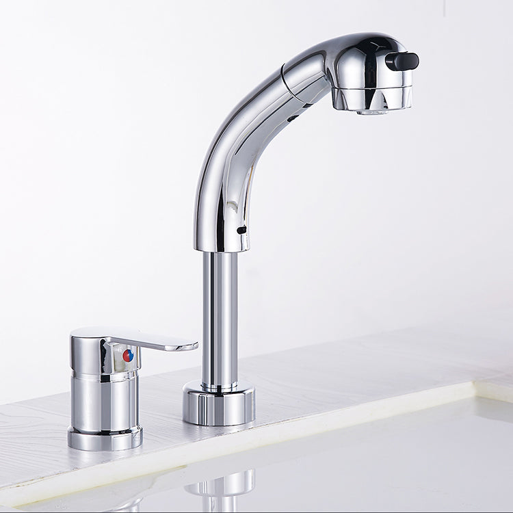 BowLift | Vessel washbasin mixer High arch three-way faucet 2-hole fittings