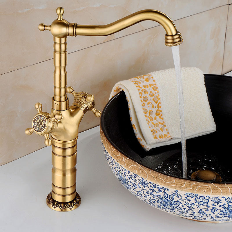 BowLift | Deck Mounted Copper Roman Tub Faucet Double Handles Roman Tub Faucet Set