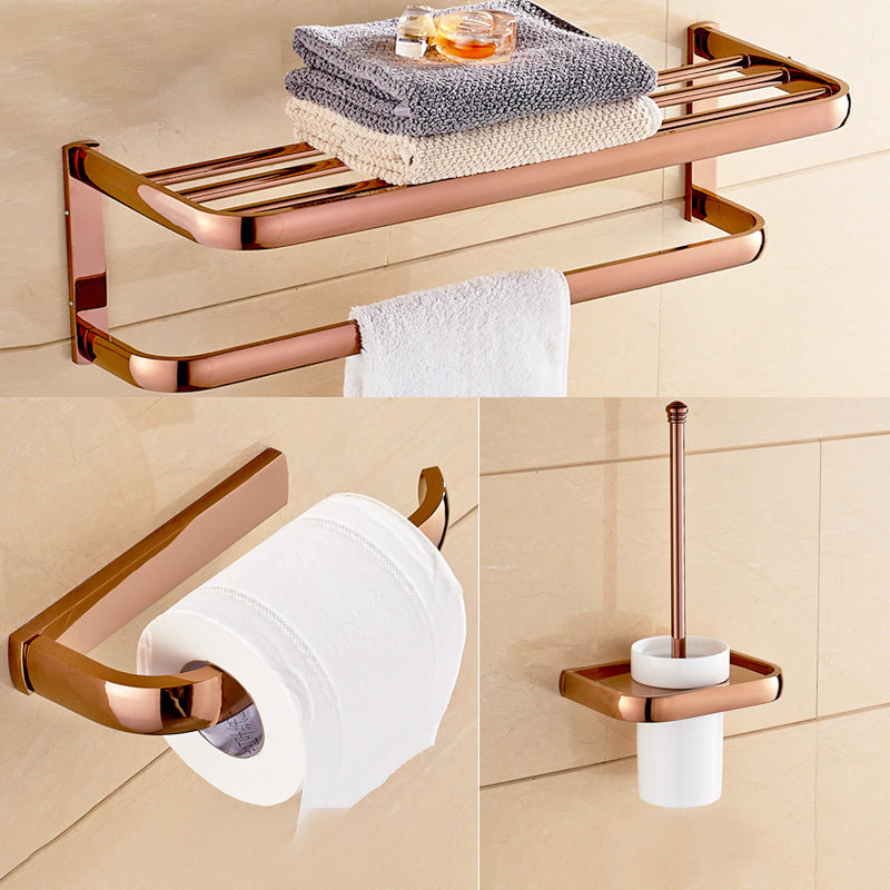BowLift | 6-piece Bathroom Accessory Set Vintage Brass Bath Hardware Set