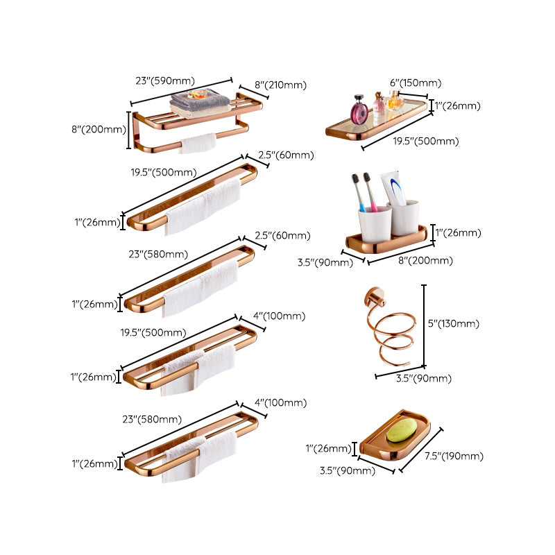 BowLift | 6-piece Bathroom Accessory Set Vintage Brass Bath Hardware Set