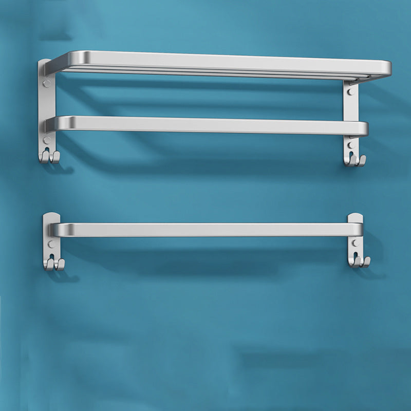 BowLift | 7-piece Bathroom Accessory Set Modern Aluminum Bathroom Set in Silver