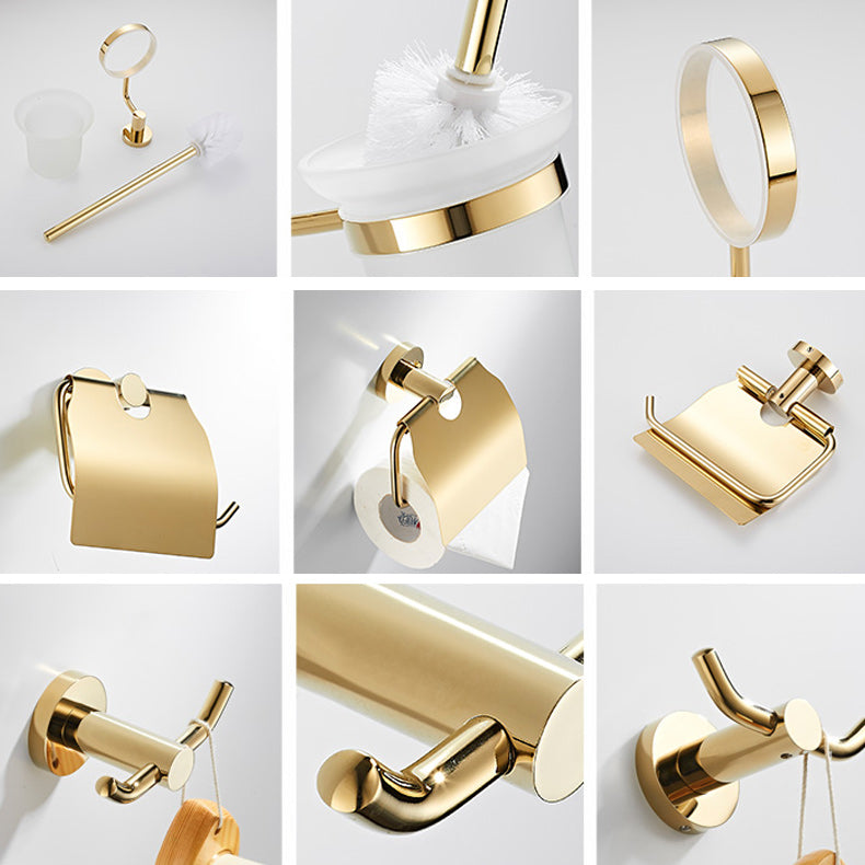 BowLift | 4 Pieces Traditional Bathroom Accessory Set Brass Bathroom Set in Matte Gold