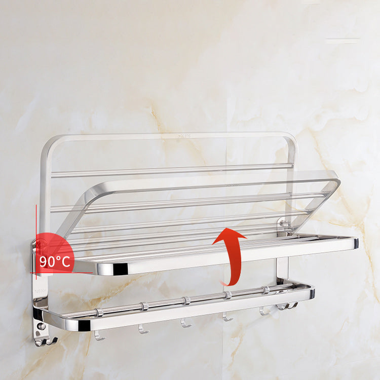 BowLift | Contemporary bathroom accessory set made of chrome-plated stainless steel with bathrobe hooks/towel rail