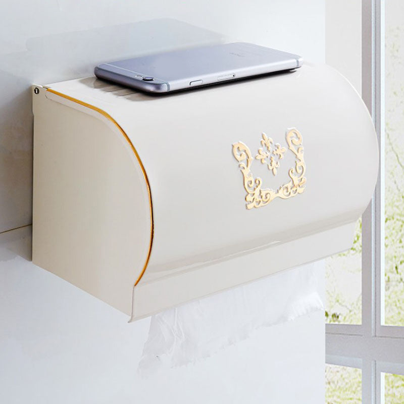 BowLift | Vintage Bathroom Accessory Set Aluminum Paper Holder in White