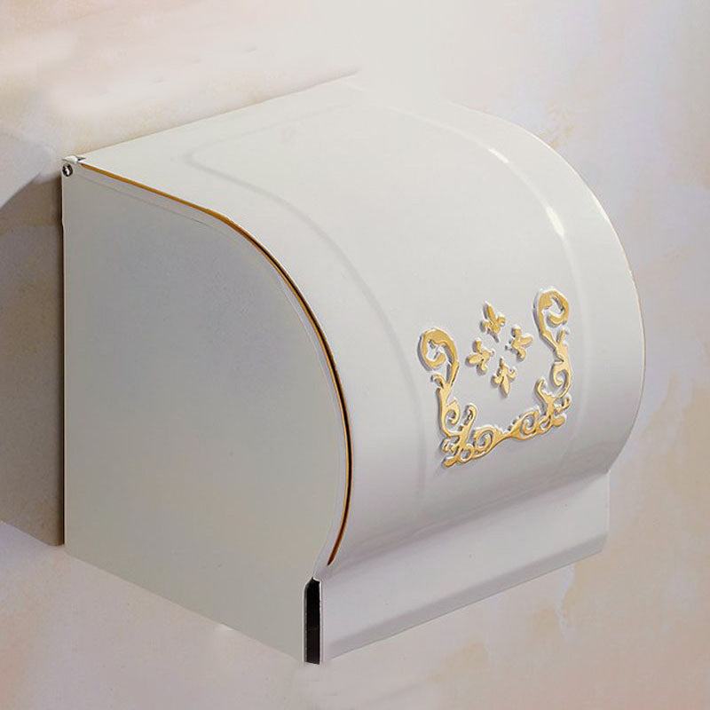 BowLift | Vintage Bathroom Accessory Set Aluminum Paper Holder in White