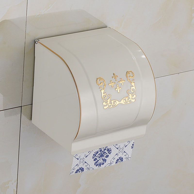 BowLift | Vintage Bathroom Accessory Set Aluminum Paper Holder in White