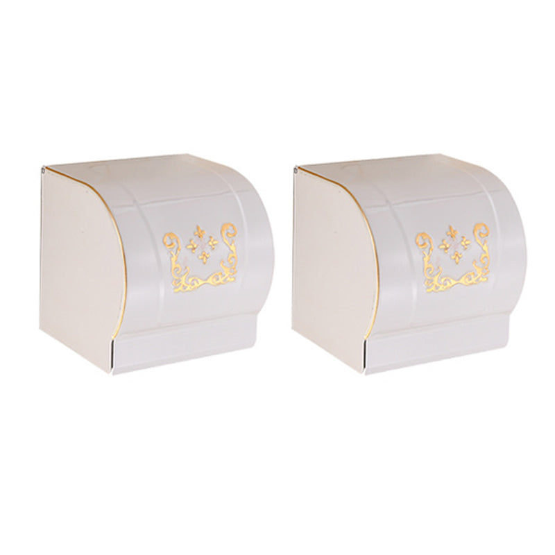 BowLift | Vintage Bathroom Accessory Set Aluminum Paper Holder in White