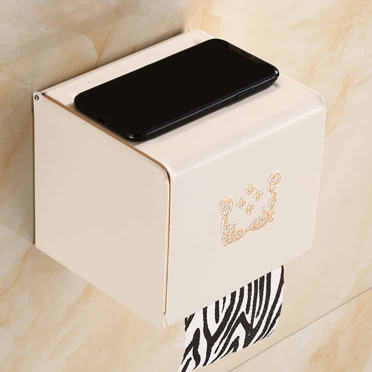 BowLift | Vintage Bathroom Accessory Set Aluminum Paper Holder in White