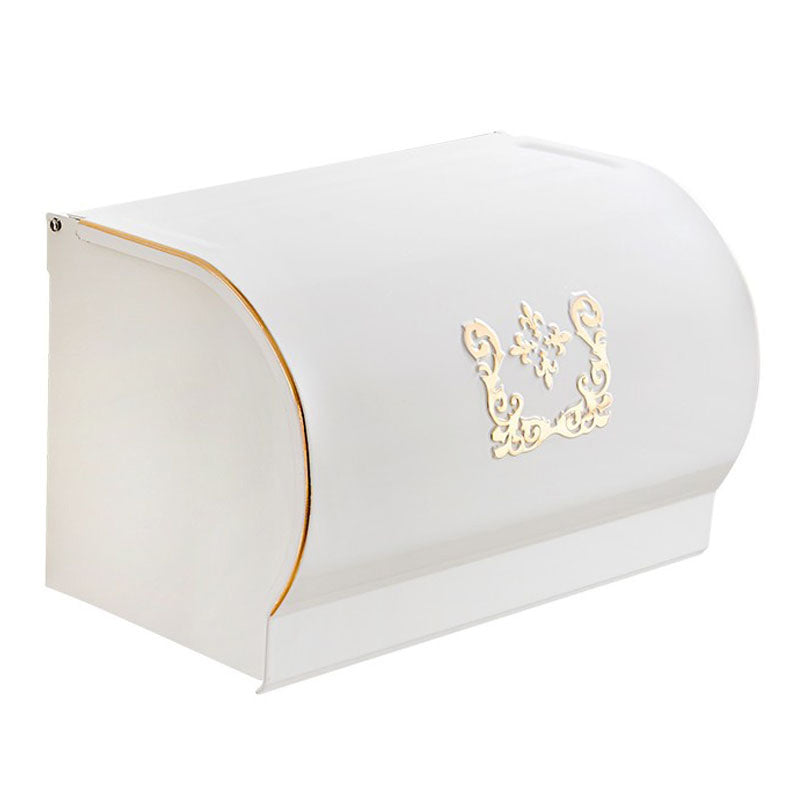 BowLift | Vintage Bathroom Accessory Set Aluminum Paper Holder in White
