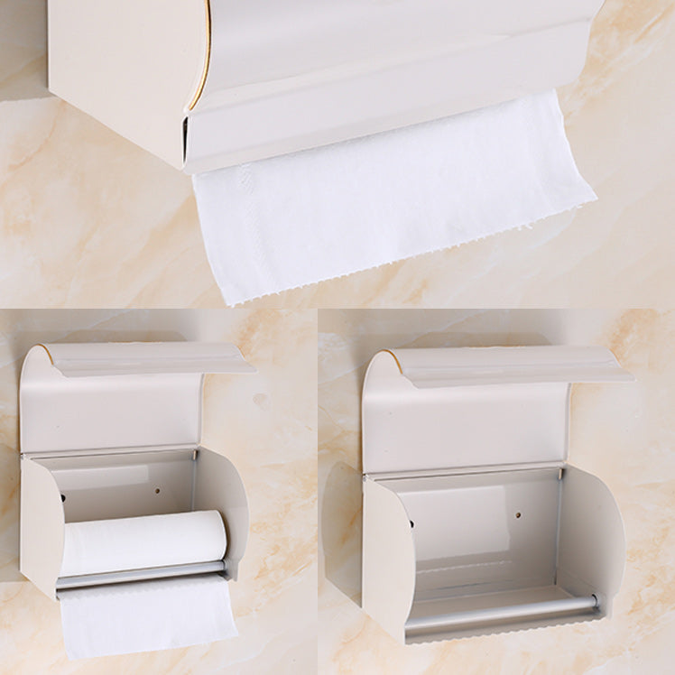 BowLift | Vintage Bathroom Accessory Set Aluminum Paper Holder in White