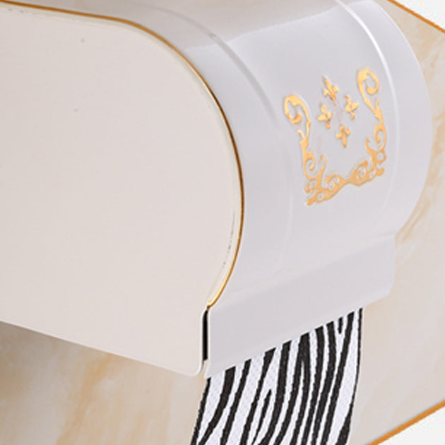 BowLift | Vintage Bathroom Accessory Set Aluminum Paper Holder in White