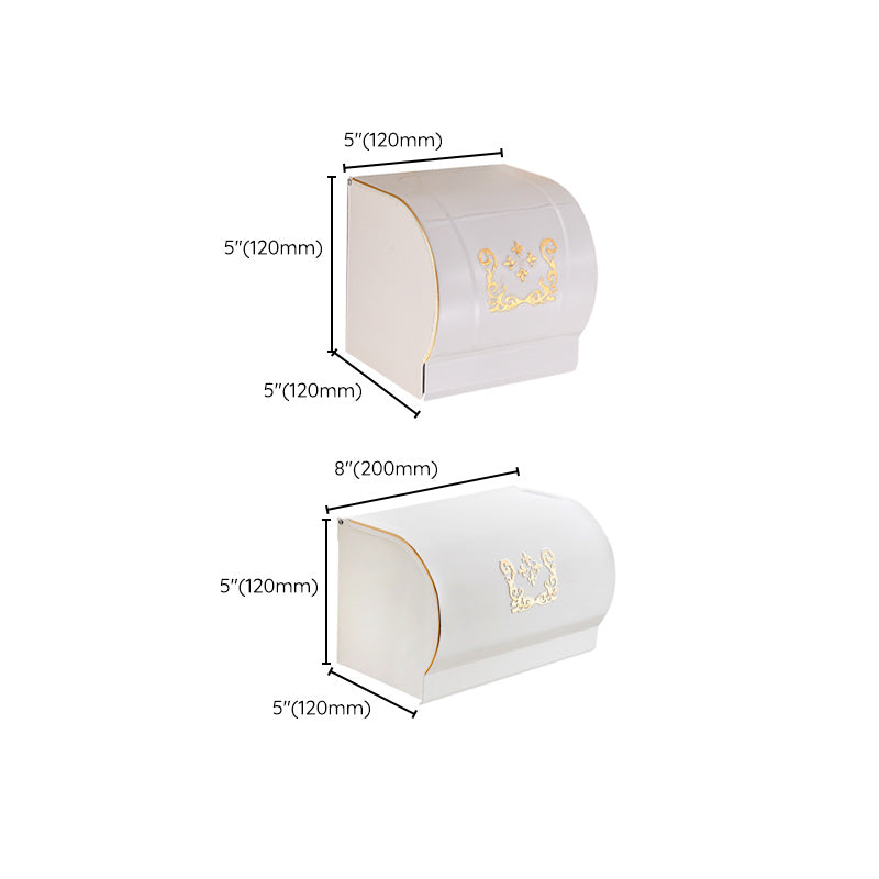 BowLift | Vintage Bathroom Accessory Set Aluminum Paper Holder in White