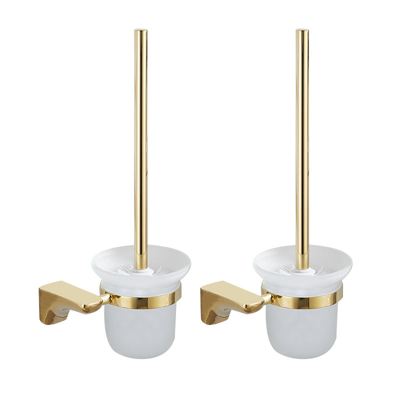 BowLift | 2-piece metal bathroom accessory set traditional toilet brush and holder set